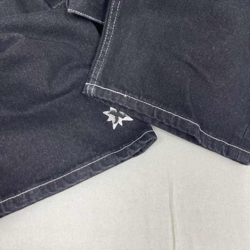 エクストララージ XLARGE パンツ デニム、ジーンズ EMBROIDERED DENIM PANTS 刺繍 ワイドデニム パンツ 101262031010 30インチ 黒 / ブラック / black メンズ USED 古着 中古 50165188