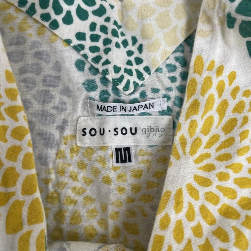 ソウ・ソウ SOU･SOU Tシャツ 長袖 日本製 花柄 抜衿 ぬきえり ジバン Vネック ロンT カットソー M マルチカラー / マルチカラー / multicolor レディース USED 古着 中古 50165192