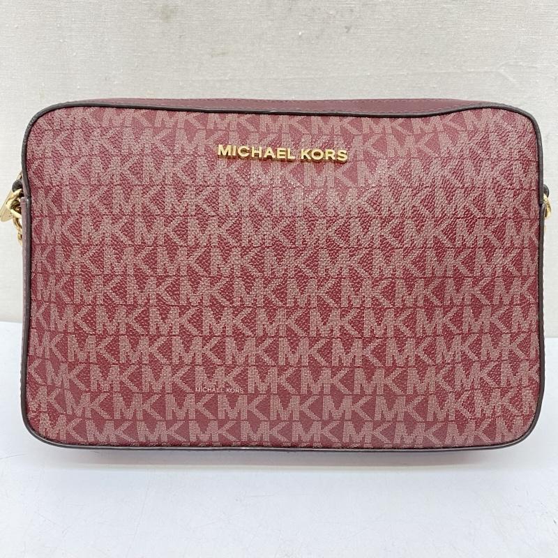 マイケルコース MICHAEL KORS ショルダーバッグ ショルダーバッグ 35F8GTTC3B JET SET ジェットセット モノグラム柄 ゴールド チェーン ボルドー / ボルドー / レディース USED 古着 中古 50165206