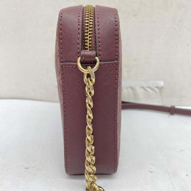 マイケルコース MICHAEL KORS ショルダーバッグ ショルダーバッグ 35F8GTTC3B JET SET ジェットセット モノグラム柄 ゴールド チェーン ボルドー / ボルドー / レディース USED 古着 中古 50165206