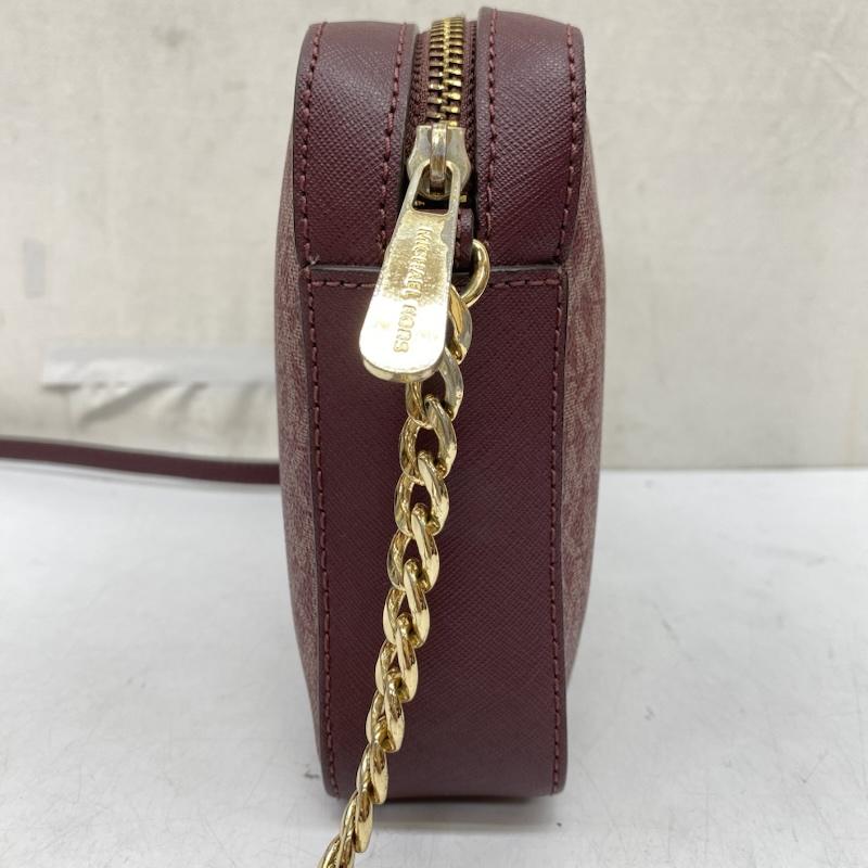 マイケルコース MICHAEL KORS ショルダーバッグ ショルダーバッグ 35F8GTTC3B JET SET ジェットセット モノグラム柄 ゴールド チェーン ボルドー / ボルドー / レディース USED 古着 中古 50165206