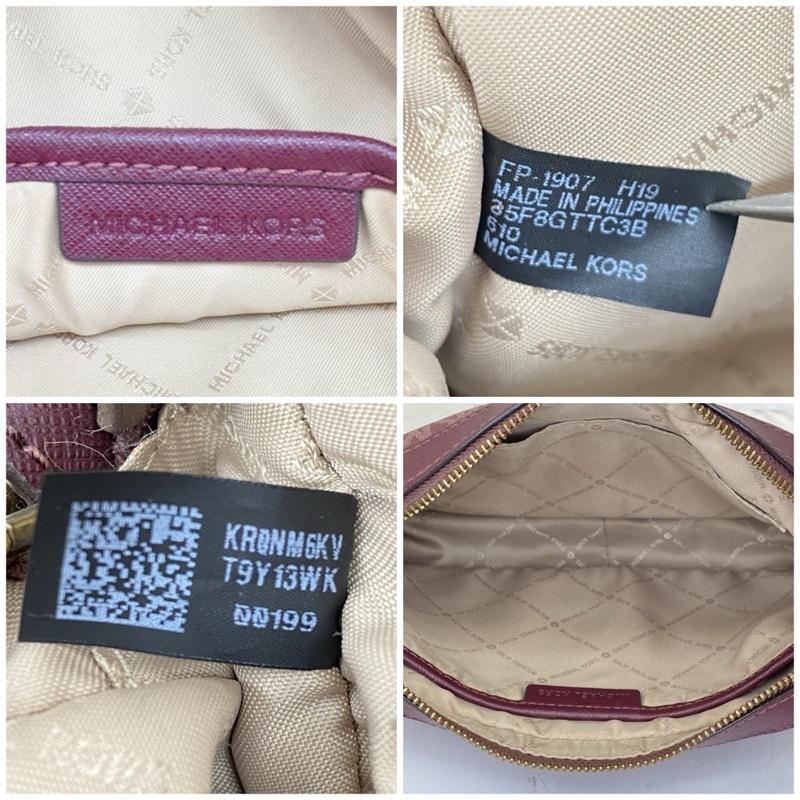 マイケルコース MICHAEL KORS ショルダーバッグ ショルダーバッグ 35F8GTTC3B JET SET ジェットセット モノグラム柄 ゴールド チェーン ボルドー / ボルドー / レディース USED 古着 中古 50165206