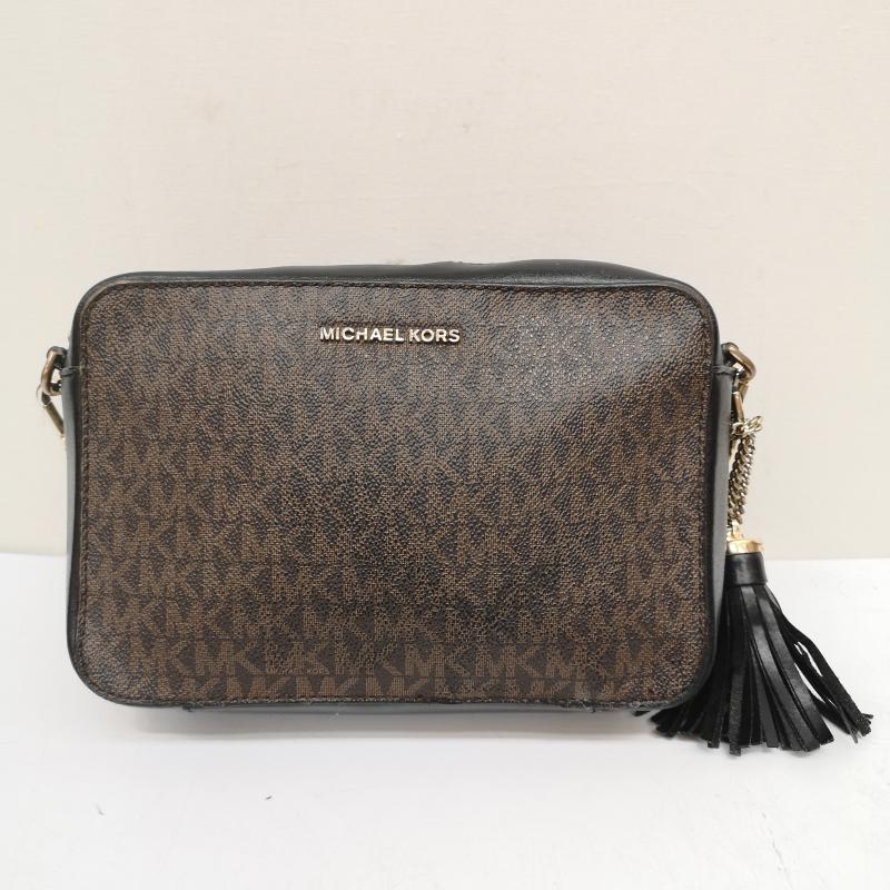 マイケルコース MICHAEL KORS ショルダーバッグ ショルダーバッグ 32F8GF5M2B JET SET ジェットセット レザー タッセル チャーム クロスボディ カメラ バッグ 茶 / ブラウン / brown レディース USED 古着 中古 50165214