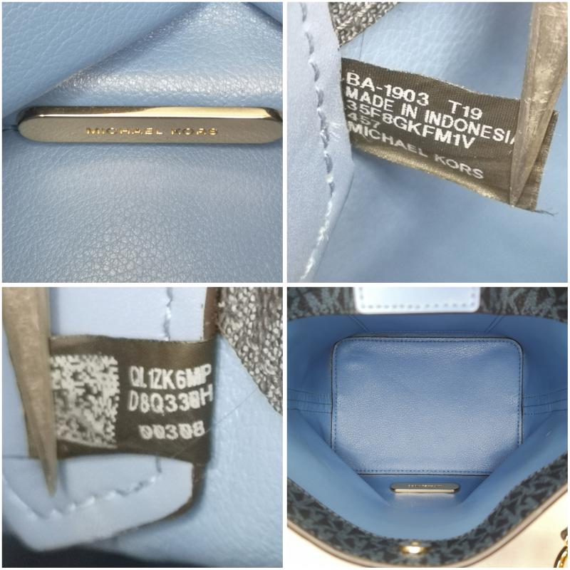 マイケルコース MICHAEL KORS ショルダーバッグ ショルダーバッグ 35F8GKFM1V Kimberly Small Bucket Bag キンバリー スモール バケット バッグ レザー チャームあり 青 / ブルー / blue レディース USED 古着 中古 50165216