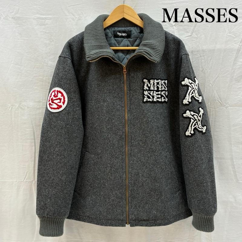 古着 USED ジャケット、上着 ジャンパー、ブルゾン MASSES マシス MELTON ZIP JKT メルトン ジップ ジャケット ダイヤキルティング ワッペン S メンズ USED 古着 中古 50165221