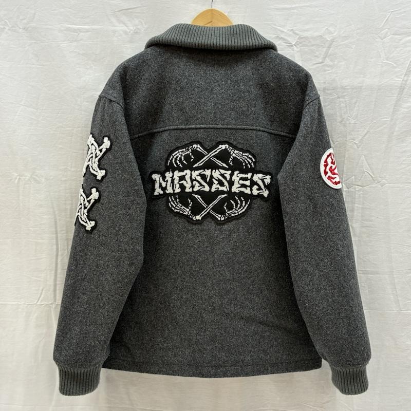 古着 USED ジャケット、上着 ジャンパー、ブルゾン MASSES マシス MELTON ZIP JKT メルトン ジップ ジャケット ダイヤキルティング ワッペン S メンズ USED 古着 中古 50165221