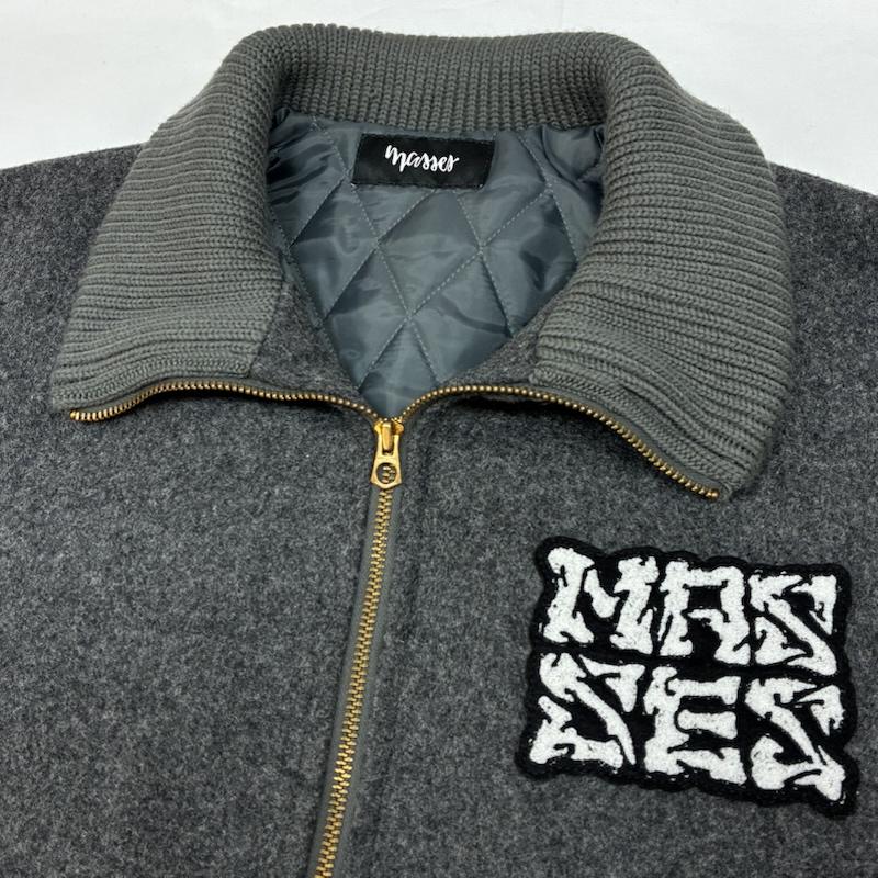 古着 USED ジャケット、上着 ジャンパー、ブルゾン MASSES マシス MELTON ZIP JKT メルトン ジップ ジャケット ダイヤキルティング ワッペン S メンズ USED 古着 中古 50165221