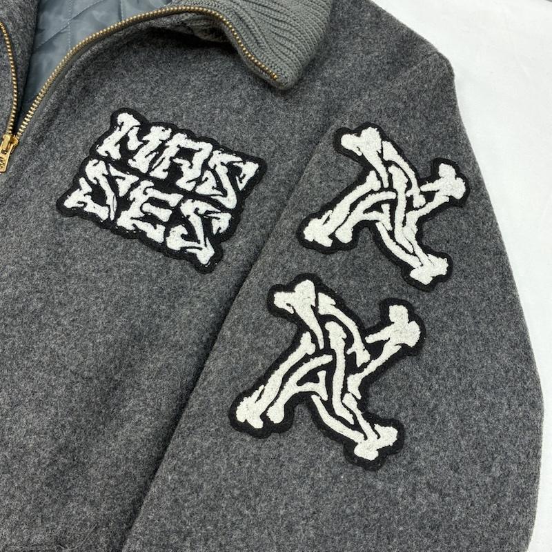 古着 USED ジャケット、上着 ジャンパー、ブルゾン MASSES マシス MELTON ZIP JKT メルトン ジップ ジャケット ダイヤキルティング ワッペン S メンズ USED 古着 中古 50165221