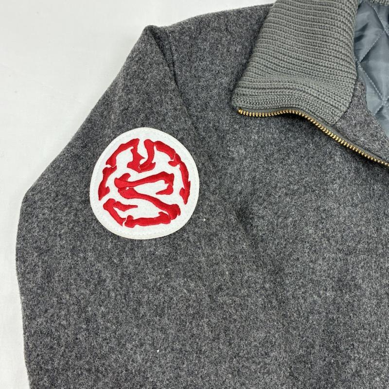 古着 USED ジャケット、上着 ジャンパー、ブルゾン MASSES マシス MELTON ZIP JKT メルトン ジップ ジャケット ダイヤキルティング ワッペン S メンズ USED 古着 中古 50165221