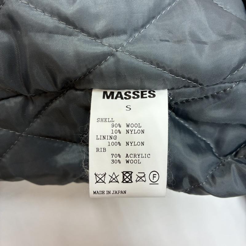 古着 USED ジャケット、上着 ジャンパー、ブルゾン MASSES マシス MELTON ZIP JKT メルトン ジップ ジャケット ダイヤキルティング ワッペン S メンズ USED 古着 中古 50165221