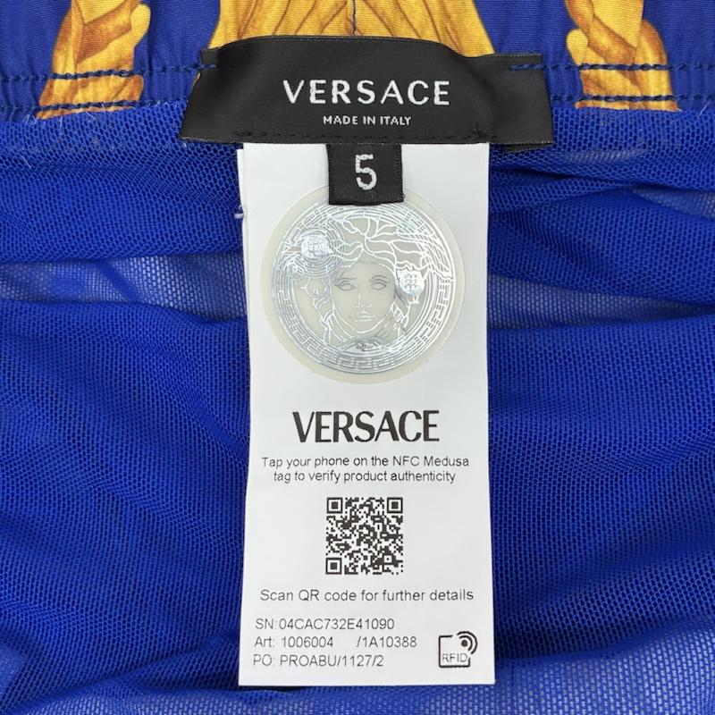 ヴェルサーチ VERSACE パンツ ショートパンツ メデューサ 総柄 ナイロン イージー ショーツ ハーフパンツ 5 メンズ USED 古着 中古 50165226