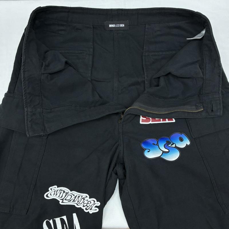 ウィンダンシー WIND AND SEA パンツ ワークパンツ、ペインターパンツ BAND FIELD PANTS グラフィック プリント ワッペン 6P カーゴパンツ M メンズ USED 古着 中古 50165228