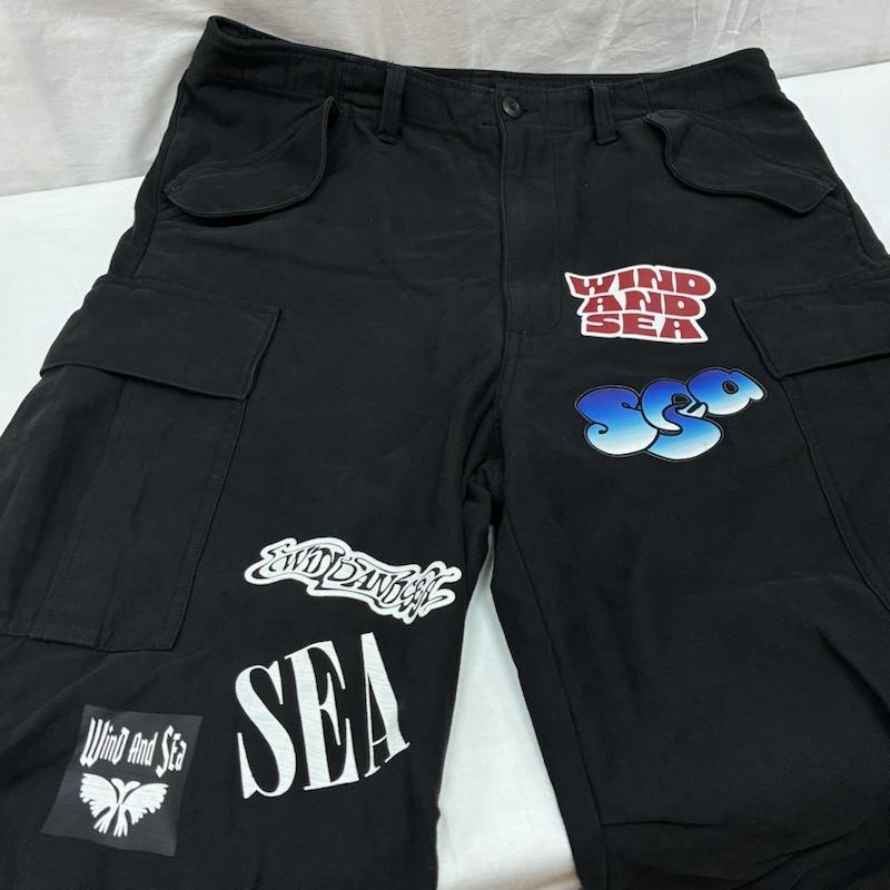 ウィンダンシー WIND AND SEA パンツ ワークパンツ、ペインターパンツ BAND FIELD PANTS グラフィック プリント ワッペン 6P カーゴパンツ M メンズ USED 古着 中古 50165228