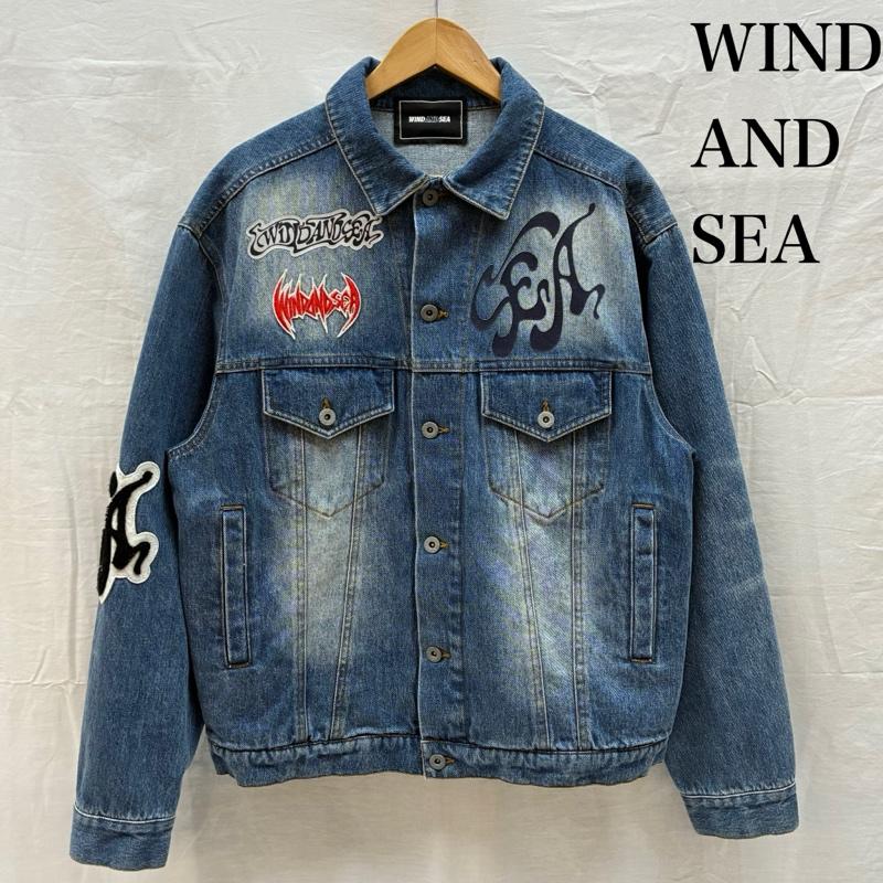 ウィンダンシー WIND AND SEA ジャケット、上着 ジャンパー、ブルゾン BAND DENIM JACKET バンド グラフィック プリント ワッペン デニムジャケット M メンズ USED 古着 中古 50165230