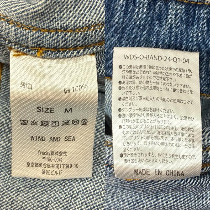 ウィンダンシー WIND AND SEA ジャケット、上着 ジャンパー、ブルゾン BAND DENIM JACKET バンド グラフィック プリント ワッペン デニムジャケット M メンズ USED 古着 中古 50165230