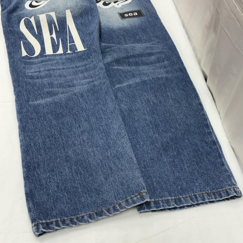 ウィンダンシー WIND AND SEA パンツ デニム、ジーンズ BAND DENIM PANTS バンド グラフィック プリント ワッペン デニムパンツ M メンズ USED 古着 中古 50165231