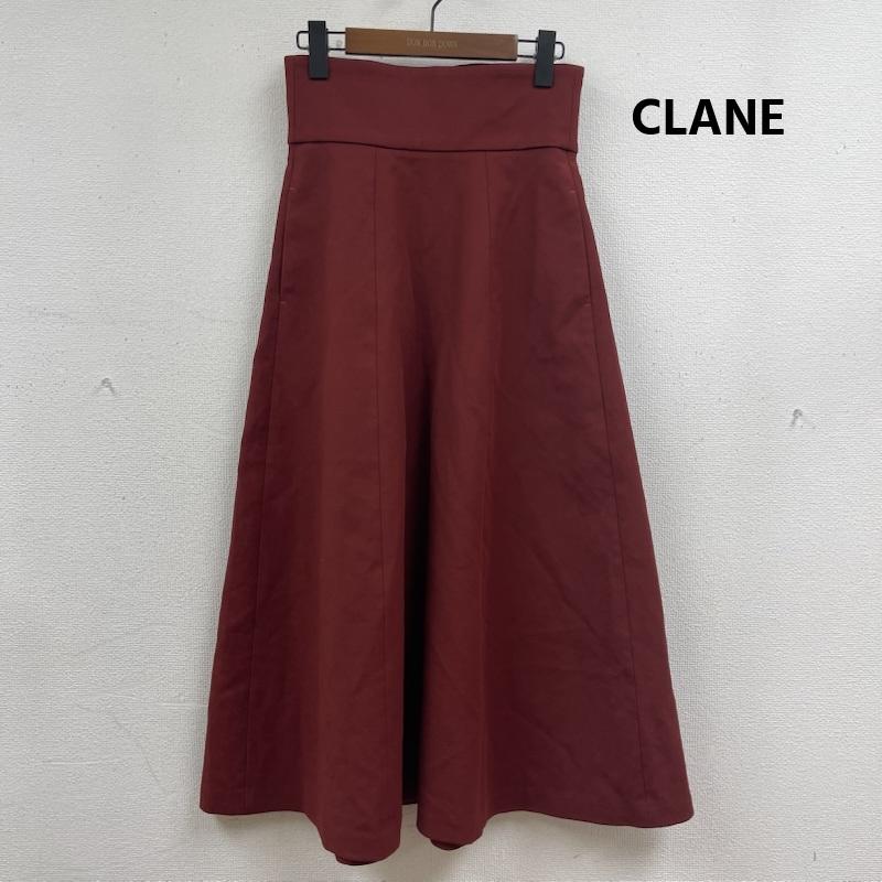 クラネ CLANE スカート ロングスカート WIDE BELT VOLUME SKIRT ボルドーカラー ハイウエスト スカート 2 赤 / レッド / red レディース USED 古着 中古 50165232