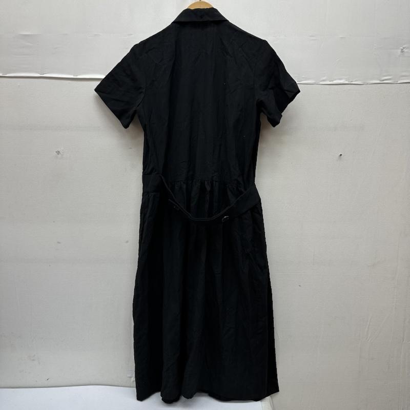 ローブドシャンブル コムデギャルソン robe de chambre COMME des GARCONS ワンピース ひざ丈スカート 02SS 半袖 ストライプ シャツ ワンピース RE-O007 - 黒 / ブラック / black レディース USED 古着 中古 50165239