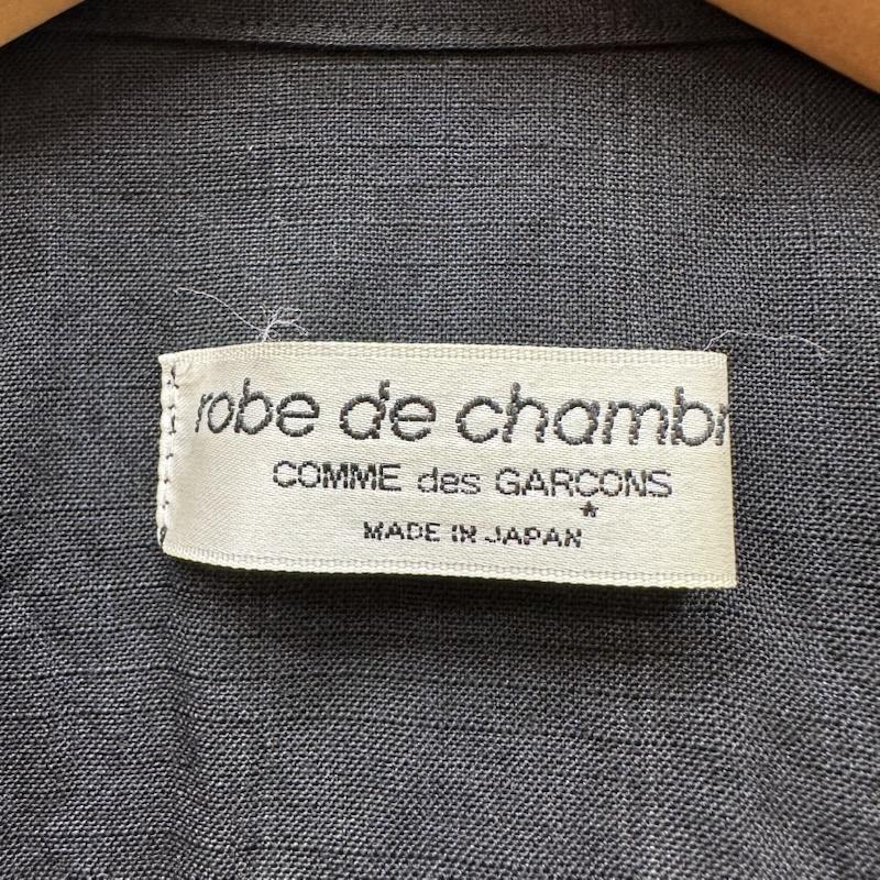ローブドシャンブル コムデギャルソン robe de chambre COMME des GARCONS ワンピース ひざ丈スカート 02SS 半袖 ストライプ シャツ ワンピース RE-O007 - 黒 / ブラック / black レディース USED 古着 中古 50165239