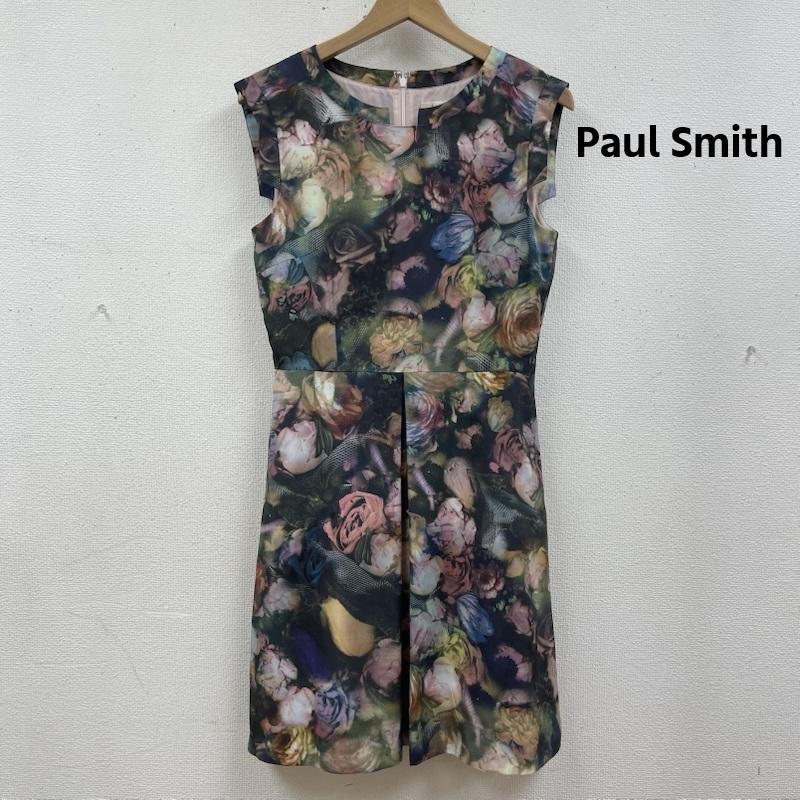 ポールスミス Paul Smith ワンピース ひざ丈スカート ぼかしフラワー 花柄 Aライン ノースリーブ ワンピース 40 マルチカラー / マルチカラー / multicolor レディース USED 古着 中古 50165240