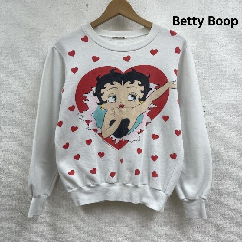 古着 USED トレーナー 長袖 Betty Boop 80s 90s ヴィンテージ スウェットシャツ トレーナー 白 / ホワイト / white レディース USED 古着 中古 50165245