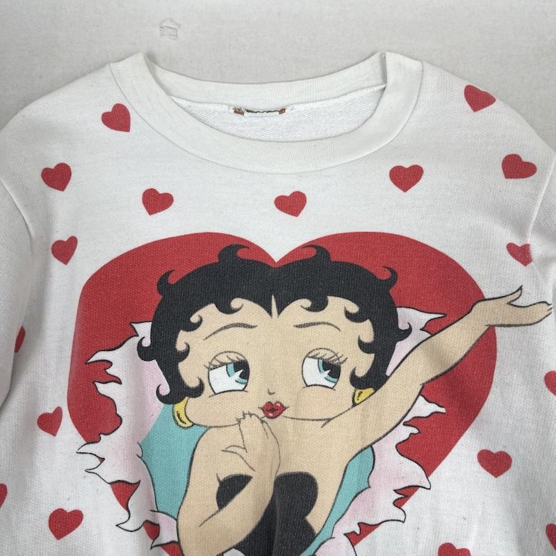 古着 USED トレーナー 長袖 Betty Boop 80s 90s ヴィンテージ スウェットシャツ トレーナー 白 / ホワイト / white レディース USED 古着 中古 50165245