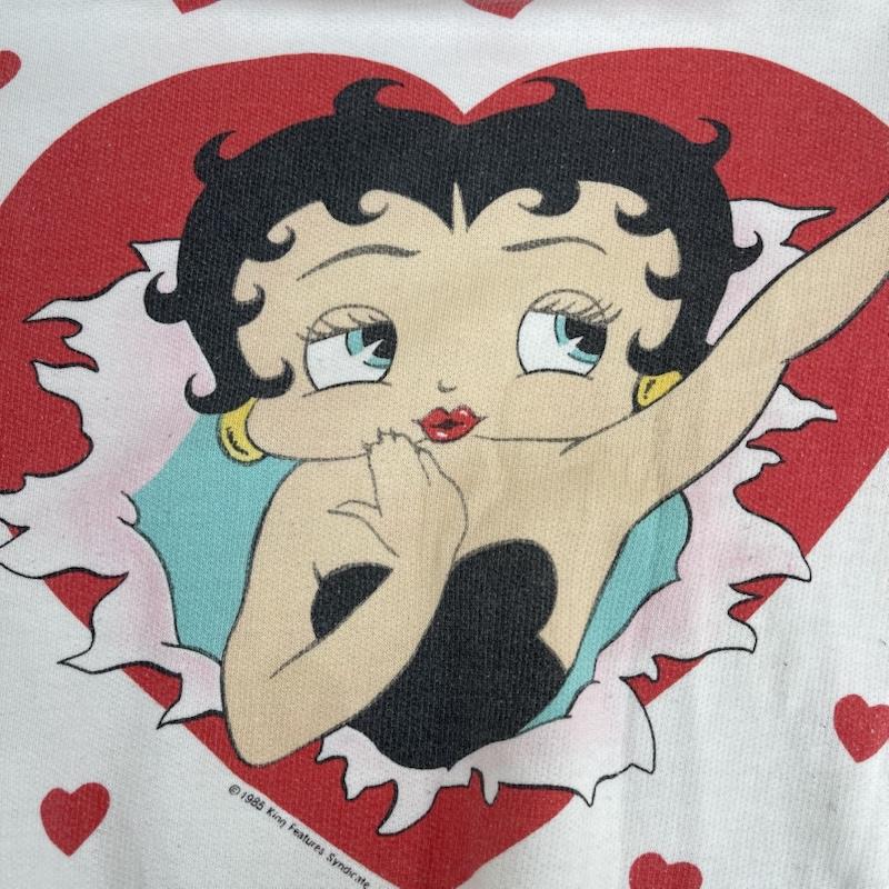 古着 USED トレーナー 長袖 Betty Boop 80s 90s ヴィンテージ スウェットシャツ トレーナー 白 / ホワイト / white レディース USED 古着 中古 50165245
