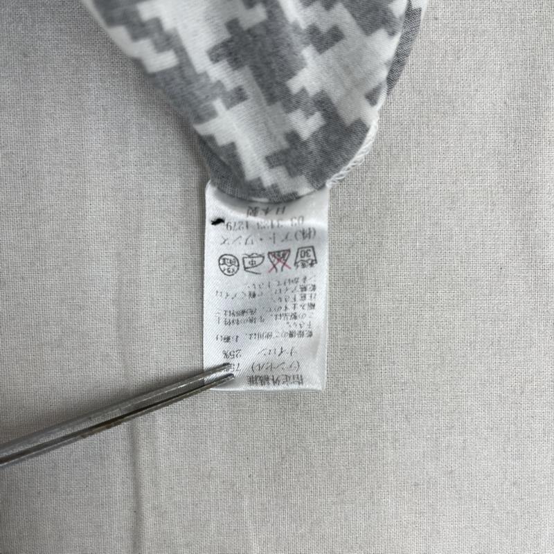 ドレスキャンプ DRESSCAMP カットソー 長袖 千鳥格子柄 長袖 カットソー Uネック ヘンリーネック Tシャツ 48 黒 / ブラック / black レディース USED 古着 中古 50165246