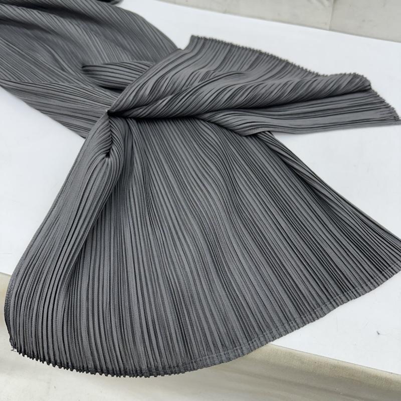 プリーツプリーズ PLEATS PLEASE カットソー 半袖 ISSEY MIYAKE プリーツ加工 ノースリーブ サイドスリット ロング カットソー PP04-JK615 3 灰 / グレー / gray レディース USED 古着 中古 50165247