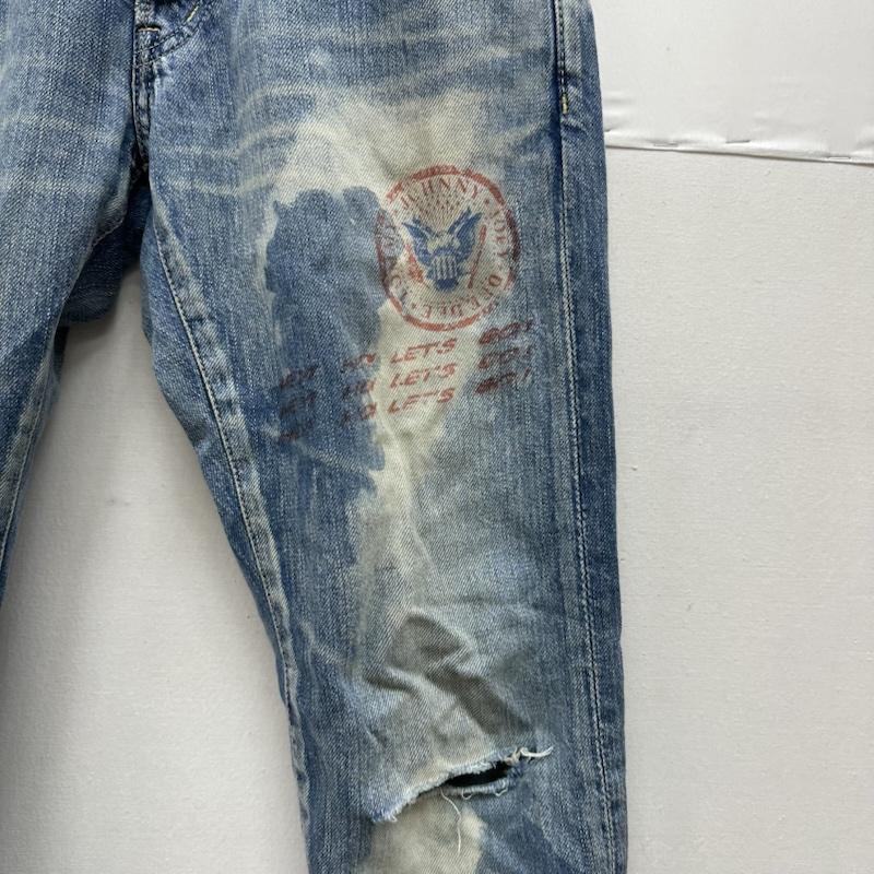ヒステリックグラマー HYSTERIC GLAMOUR パンツ デニム、ジーンズ RAMONES ブリーチ ダメージ 加工 スタッズ デニム パンツ 0294AP04 30インチ インディゴ / インディゴ / Indigo メンズ USED 古着 中古 50165251