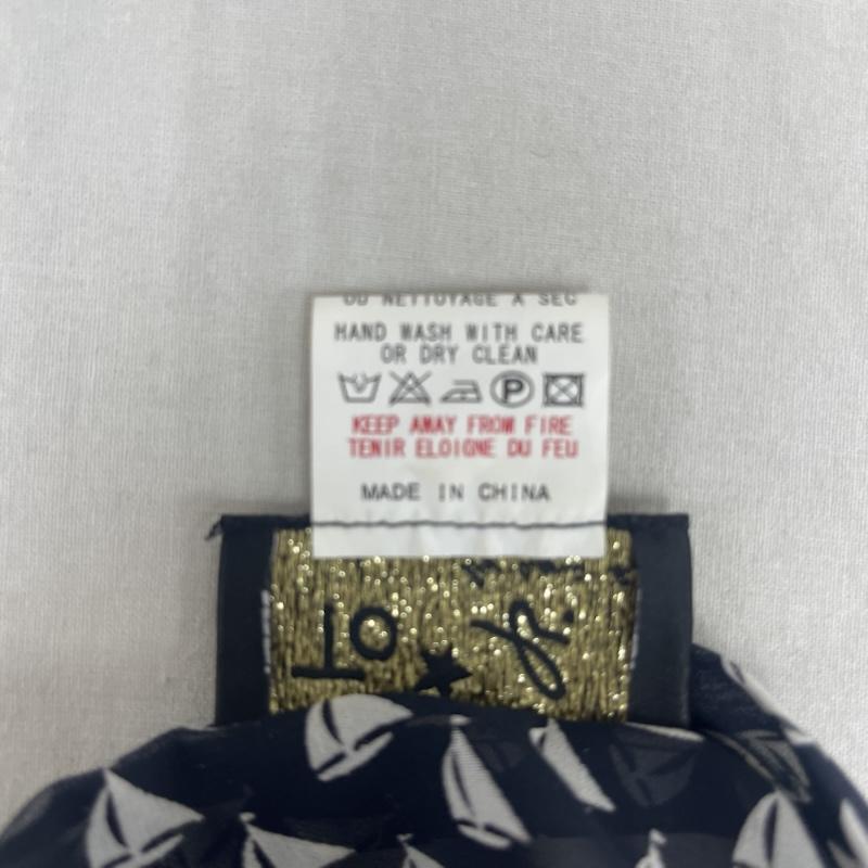 トゥービーバイアニエスベー To b. by agnes b. シャツ、ブラウス 半袖 ヨット柄 総柄 シフォン リボン シャツ ミニワンピース 6207-0128 36 紺 / ネイビー / navy レディース USED 古着 中古 50165254