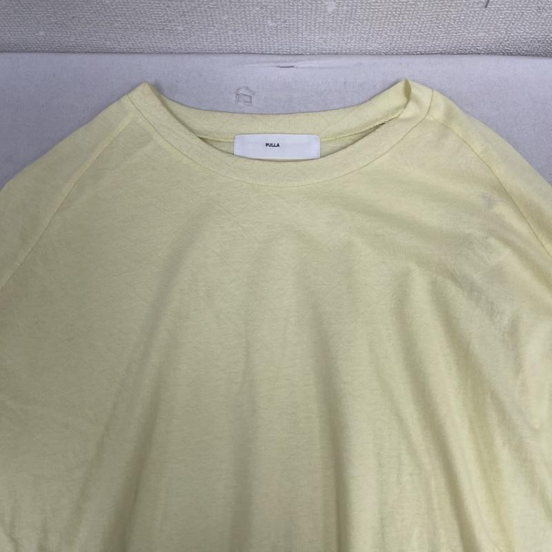 トーガ プルラ TOGA PULLA カットソー 半袖 異素材 メッシュ ドッキング ショート スリーブ Tシャツ tp51-jk253 38 黄 / イエロー / yellow レディース USED 古着 中古 50165256