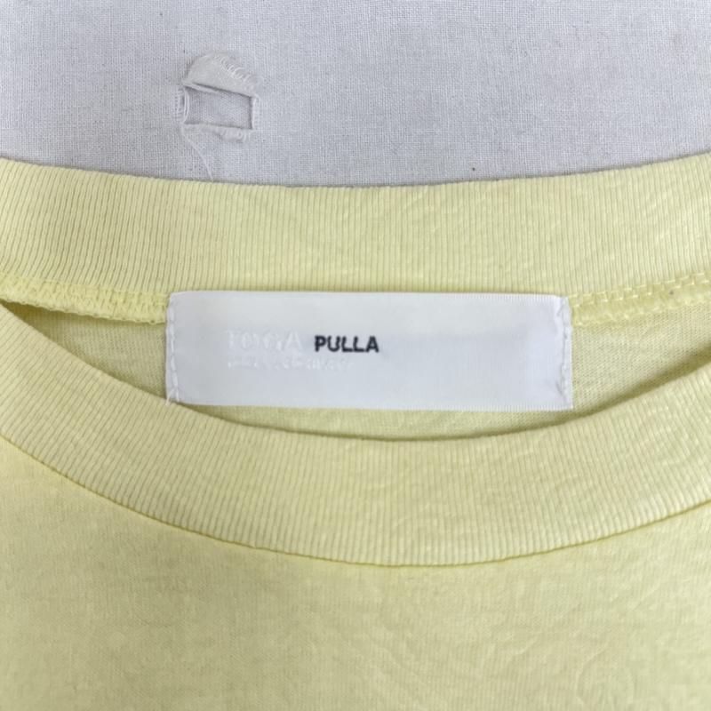 トーガ プルラ TOGA PULLA カットソー 半袖 異素材 メッシュ ドッキング ショート スリーブ Tシャツ tp51-jk253 38 黄 / イエロー / yellow レディース USED 古着 中古 50165256