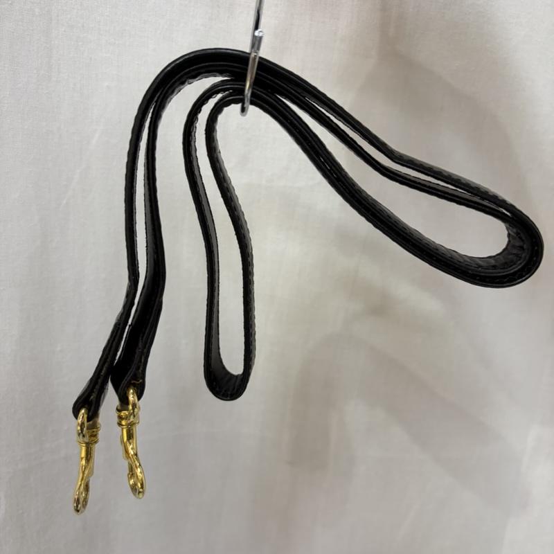 レザー レザー ショルダーバッグ ショルダーバッグ LONGEVITE クロコダイル ブラック ハンドバック 2WAY - 無地 黒 / ブラック / black X 金 / ゴールド / gold color レディース USED 古着 中古 50165260