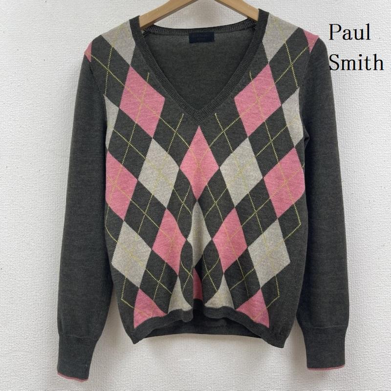 ポールスミス Paul Smith ニット、セーター 長袖 アーガイル柄 クラシック Vネック 長袖 ニット セーター M マルチカラー / マルチカラー / multicolor レディース USED 古着 中古 50165261