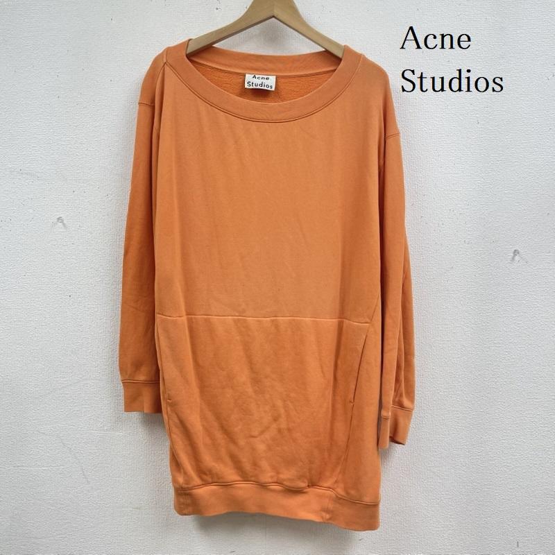 アクネストゥディオズ Acne Studios トレーナー 長袖 ポルトガル製 ボートネック 大判 ロング スウェット チュニック ワンピース XS 橙 / オレンジ / orange レディース USED 古着 中古 50165263