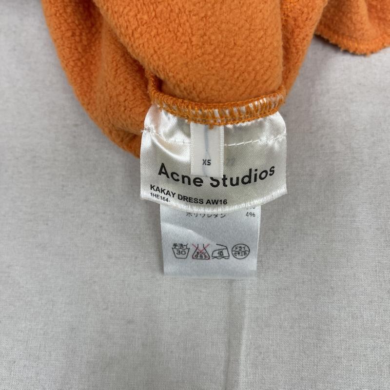 アクネストゥディオズ Acne Studios トレーナー 長袖 ポルトガル製 ボートネック 大判 ロング スウェット チュニック ワンピース XS 橙 / オレンジ / orange レディース USED 古着 中古 50165263