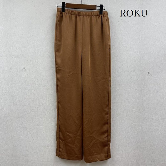 ロク ビューティアンドユース 6BEAUTY&YOUTH パンツ スラックス 日本製 SATIN PANTS サテン パンツ スラックス 228614-299-0179 38 茶 / ブラウン / brown レディース USED 古着 中古 50165265