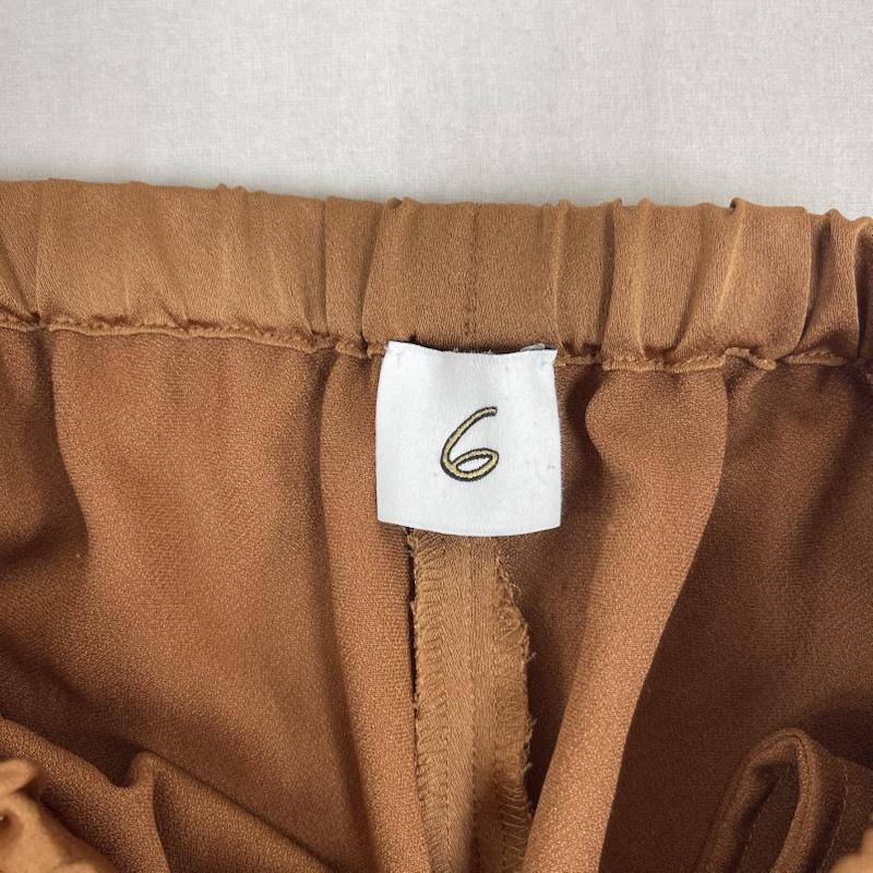 ロク ビューティアンドユース 6BEAUTY&YOUTH パンツ スラックス 日本製 SATIN PANTS サテン パンツ スラックス 228614-299-0179 38 茶 / ブラウン / brown レディース USED 古着 中古 50165265