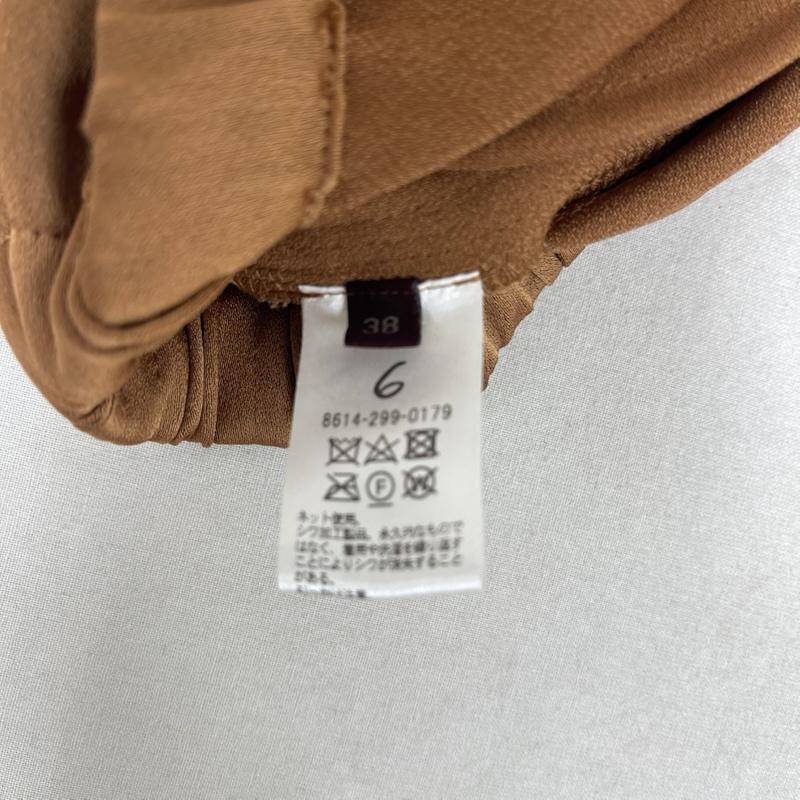ロク ビューティアンドユース 6BEAUTY&YOUTH パンツ スラックス 日本製 SATIN PANTS サテン パンツ スラックス 228614-299-0179 38 茶 / ブラウン / brown レディース USED 古着 中古 50165265