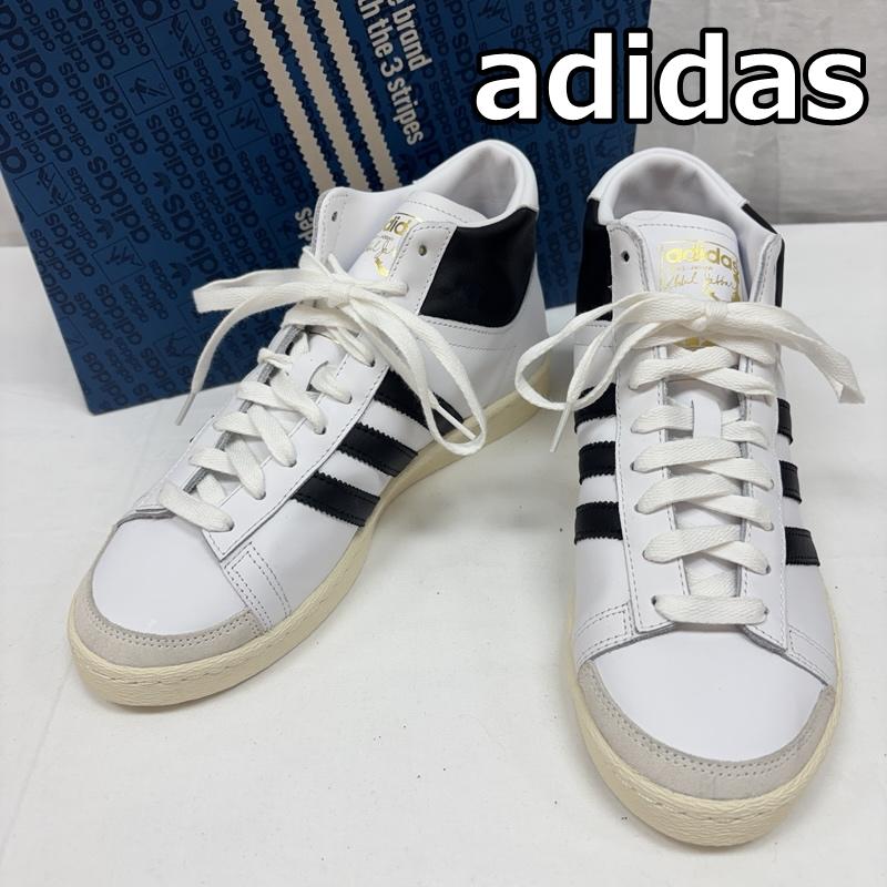 アディダス adidas スニーカー スニーカー JI3445 レザー ジャバー ハイカット スニーカー 26.5cm 白 / ホワイト / white X 黒 / ブラック / black メンズ USED 古着 中古 50165271