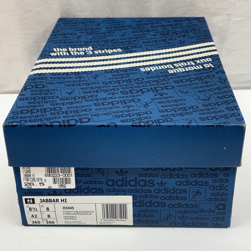 アディダス adidas スニーカー スニーカー JI3445 レザー ジャバー ハイカット スニーカー 26.5cm 白 / ホワイト / white X 黒 / ブラック / black メンズ USED 古着 中古 50165271