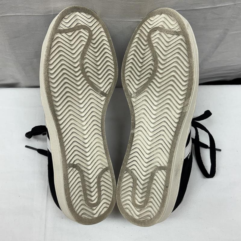 アディダス adidas スニーカー スニーカー BZ0084 CAMPUS キャンパス スエードレザー ローカット スニーカー 24.5cm 白 / ホワイト / white X 黒 / ブラック / black メンズ USED 古着 中古 50165282