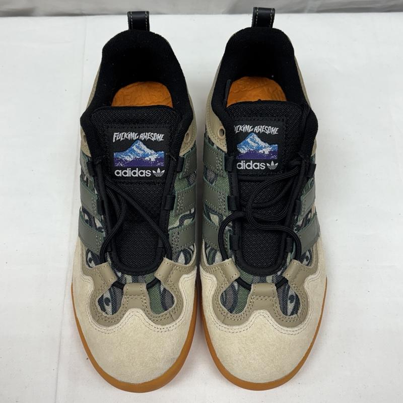 ファッキンオーサム FUCKING AWESOME スニーカー スニーカー adidas アディダス コラボ GX6880 エクスペリメント 1 ローカット スニーカー ダストサンド/ベースグリーン/ヘンプ 27.0cm メンズ USED 古着 中古 50165283