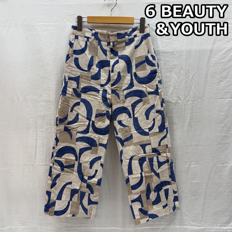 ロク ビューティアンドユース 6BEAUTY&YOUTH ボトムス ボトムス 幾何学 プリント 総柄 パンツ KIKA PANTS 8614-299-0399 36 レディース USED 古着 中古 50165290
