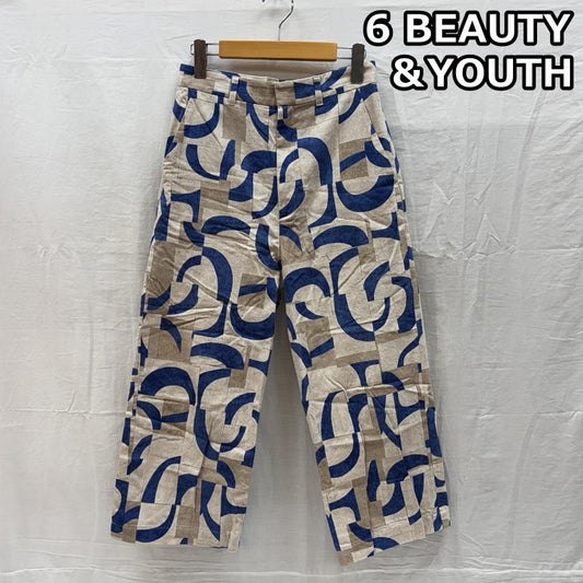 ロク ビューティアンドユース 6BEAUTY&YOUTH ボトムス ボトムス 幾何学 プリント 総柄 パンツ KIKA PANTS 8614-299-0399 36 レディース USED 古着 中古 50165290