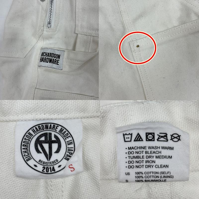 古着 USED ボトムス ボトムス RICHARDSON HARDWARE リチャードソン ハードウェア ダブルニー ワーク パンツ S 白 / ホワイト / white メンズ USED 古着 中古 50165292