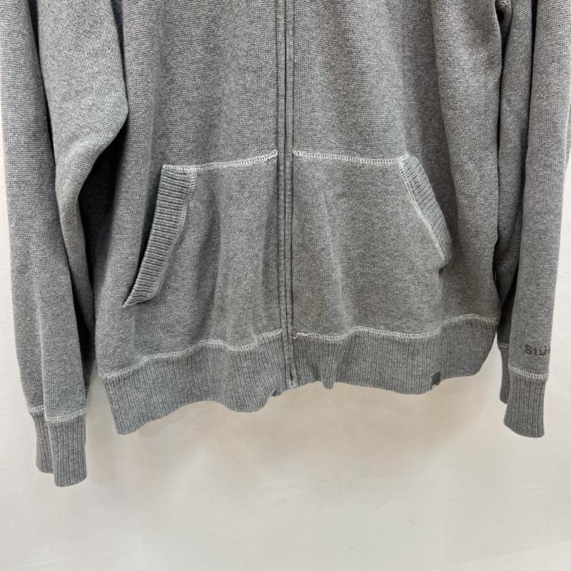 ステューシー STUSSY パーカー 長袖 90s OLD フルジップ コットンニット パーカー XL 灰 / グレー / gray メンズ USED 古着 中古 50165295
