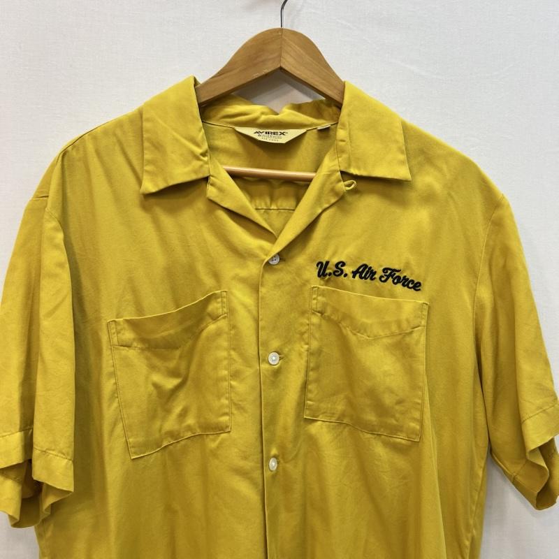 アヴィレックス AVIREX シャツ、ブラウス 半袖 ボーリングシャツ FEARLESS FLYERS 6115100 開襟 L 黄 / イエロー / yellow メンズ USED 古着 中古 50165296