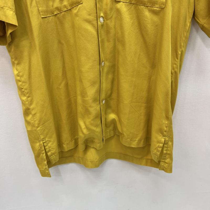 アヴィレックス AVIREX シャツ、ブラウス 半袖 ボーリングシャツ FEARLESS FLYERS 6115100 開襟 L 黄 / イエロー / yellow メンズ USED 古着 中古 50165296